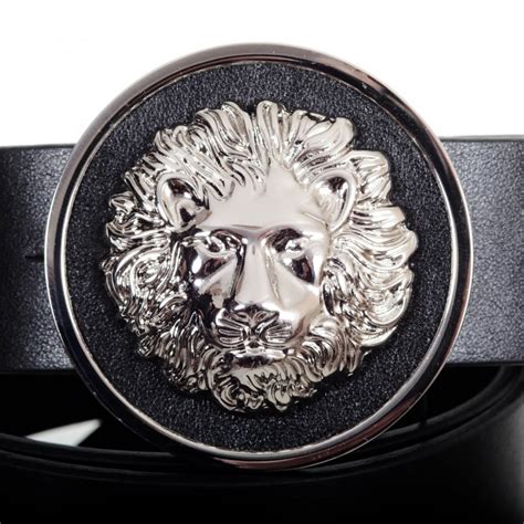 versace lion belt mens|Versace lion head belt buckle.